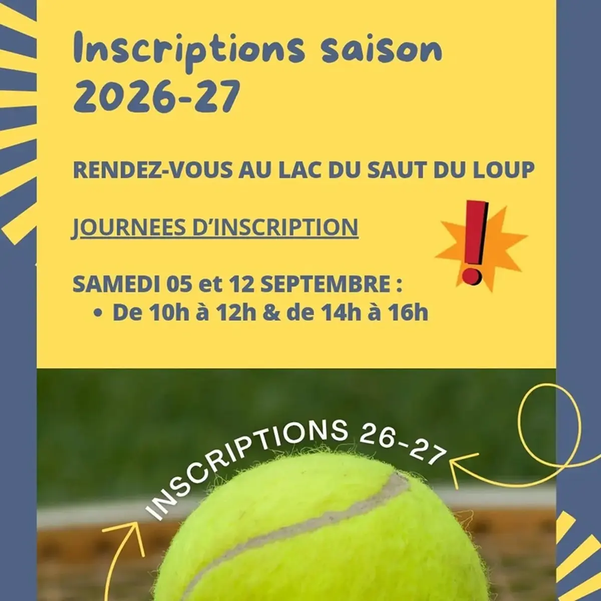 Journées d'inscriptions du tennis