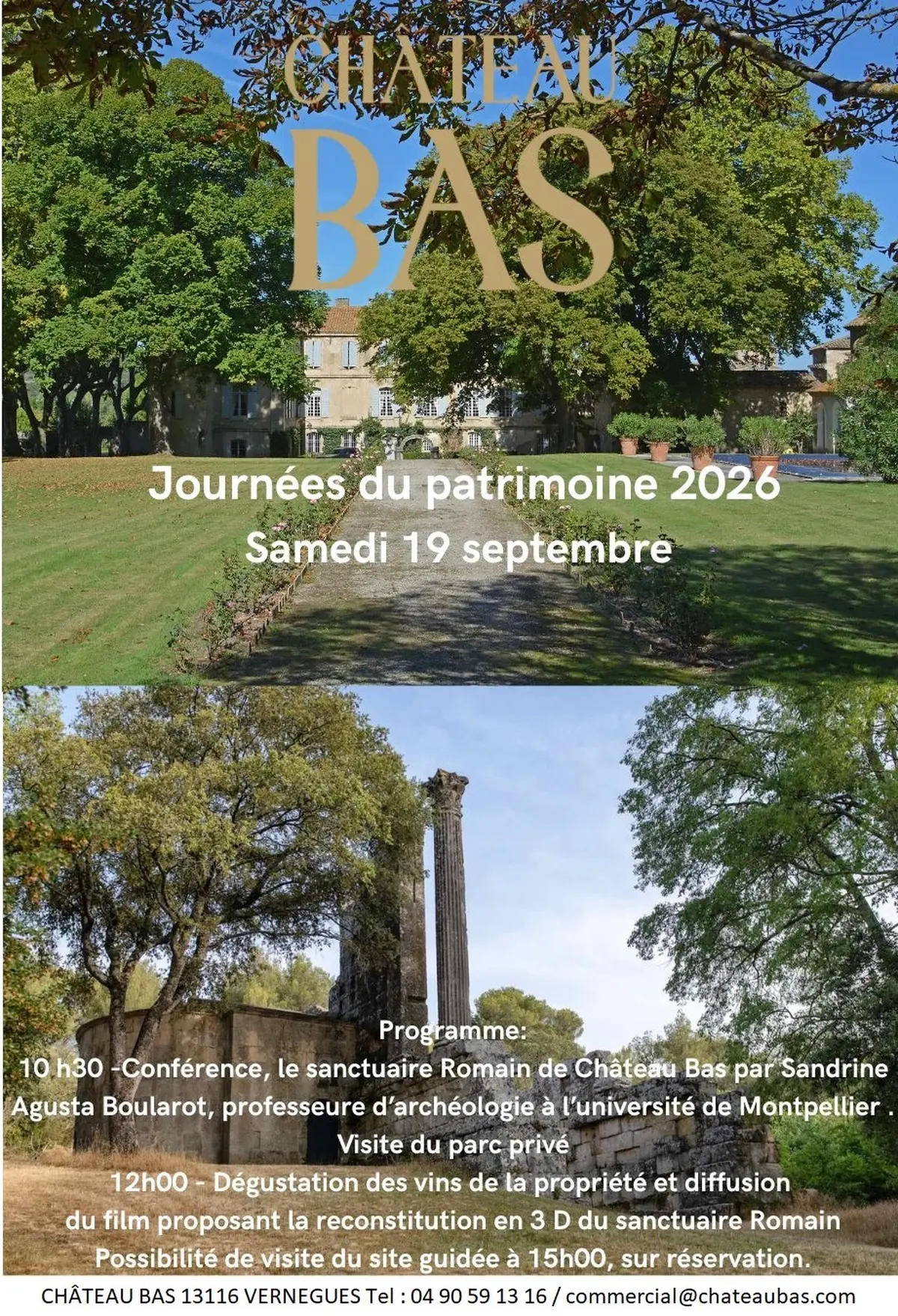Journées du Patrimoine à Château Bas, Vernègues