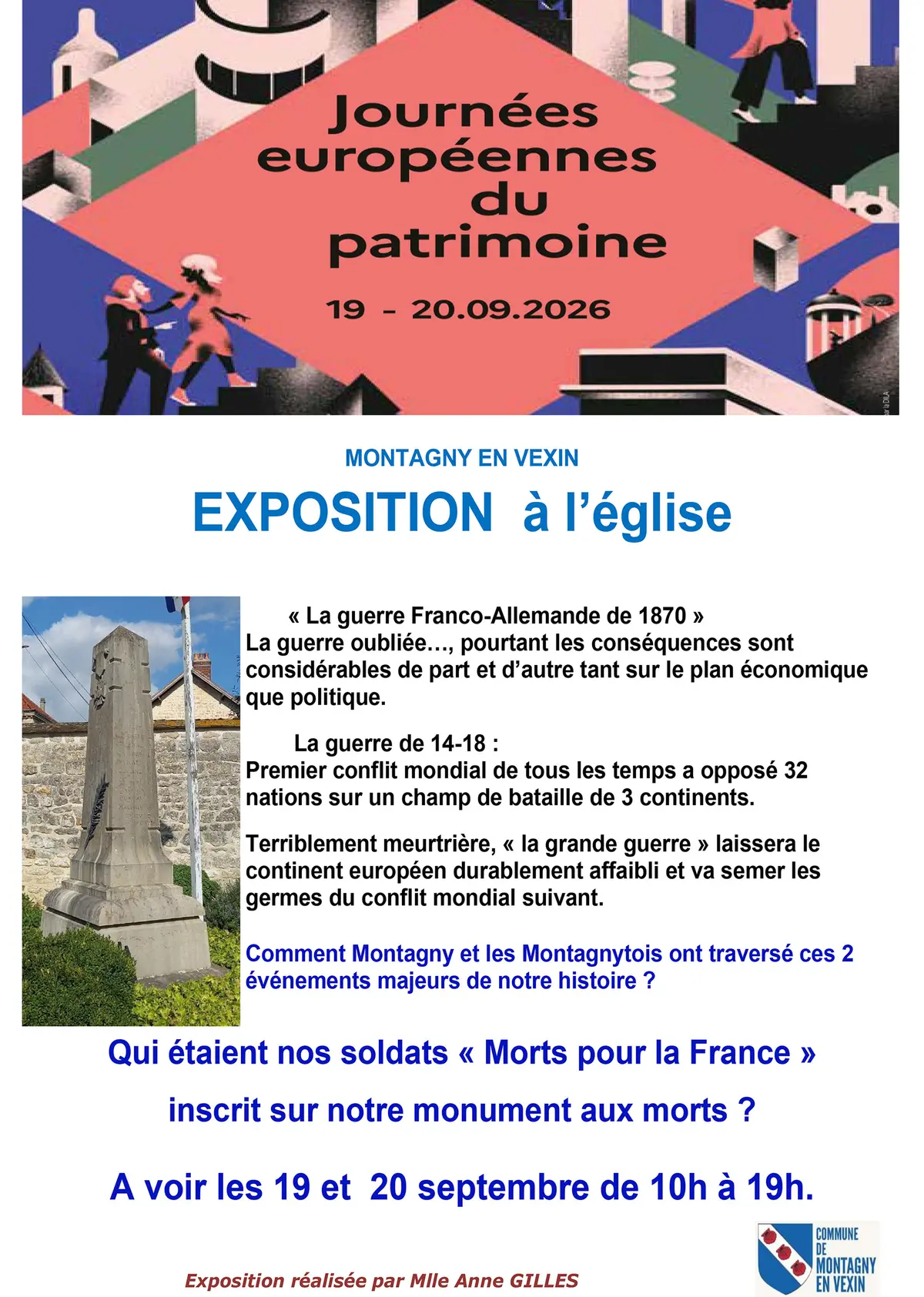 Journées du patrimoine à Montagny-en-Vexin