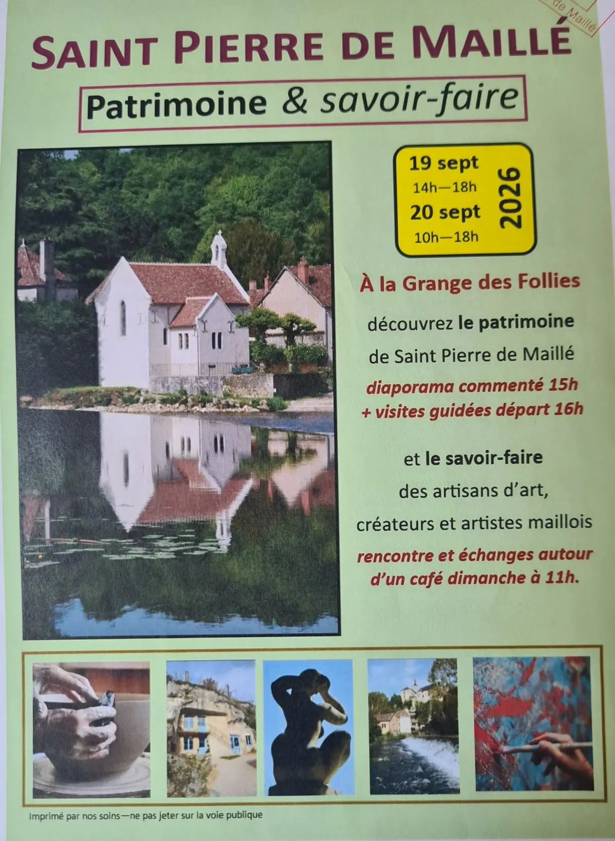 Journées du patrimoine à Saint Pierre de Maillé