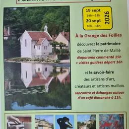 Journées du patrimoine à Saint Pierre de Maillé