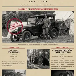 Journées du Patrimoine : Carlux 1914-1918 deux journées consacrées à la mémoire de la Grande Guerre.