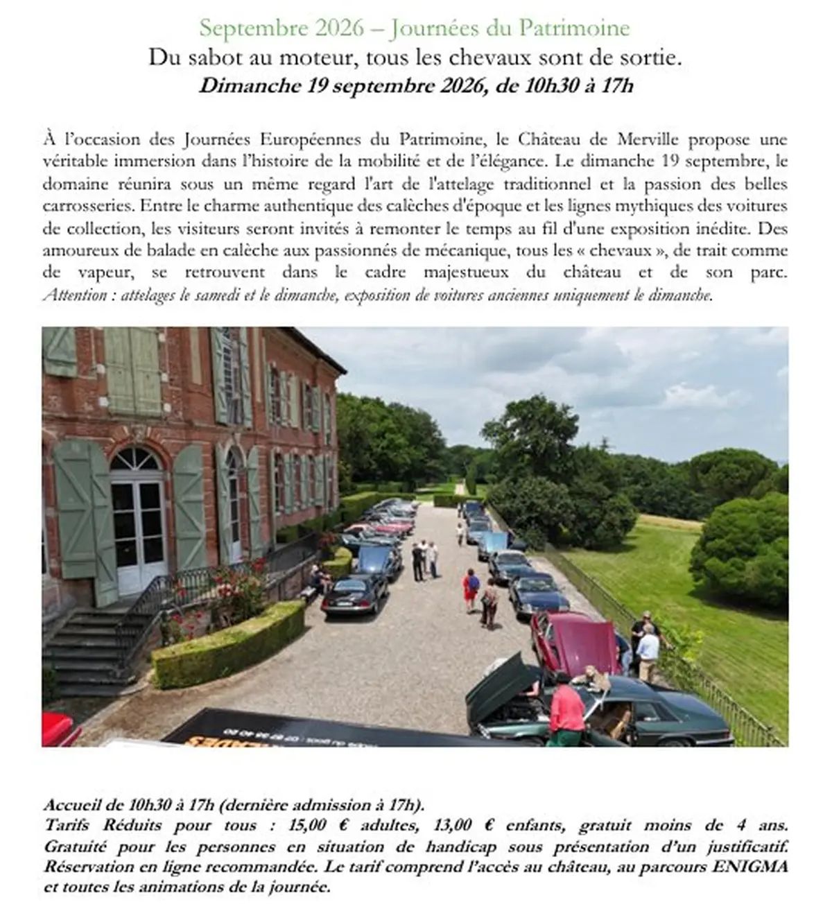 Journées Du Patrimoine - Château De Merville