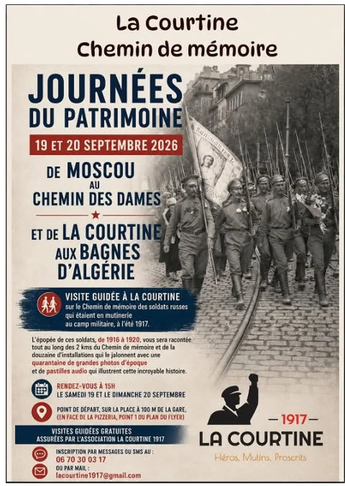 Journées du Patrimoine Chemin de la mémoire