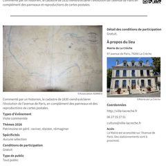 Journées du Patrimoine : Visite commentée cadastre de 1830 et cartes postales
