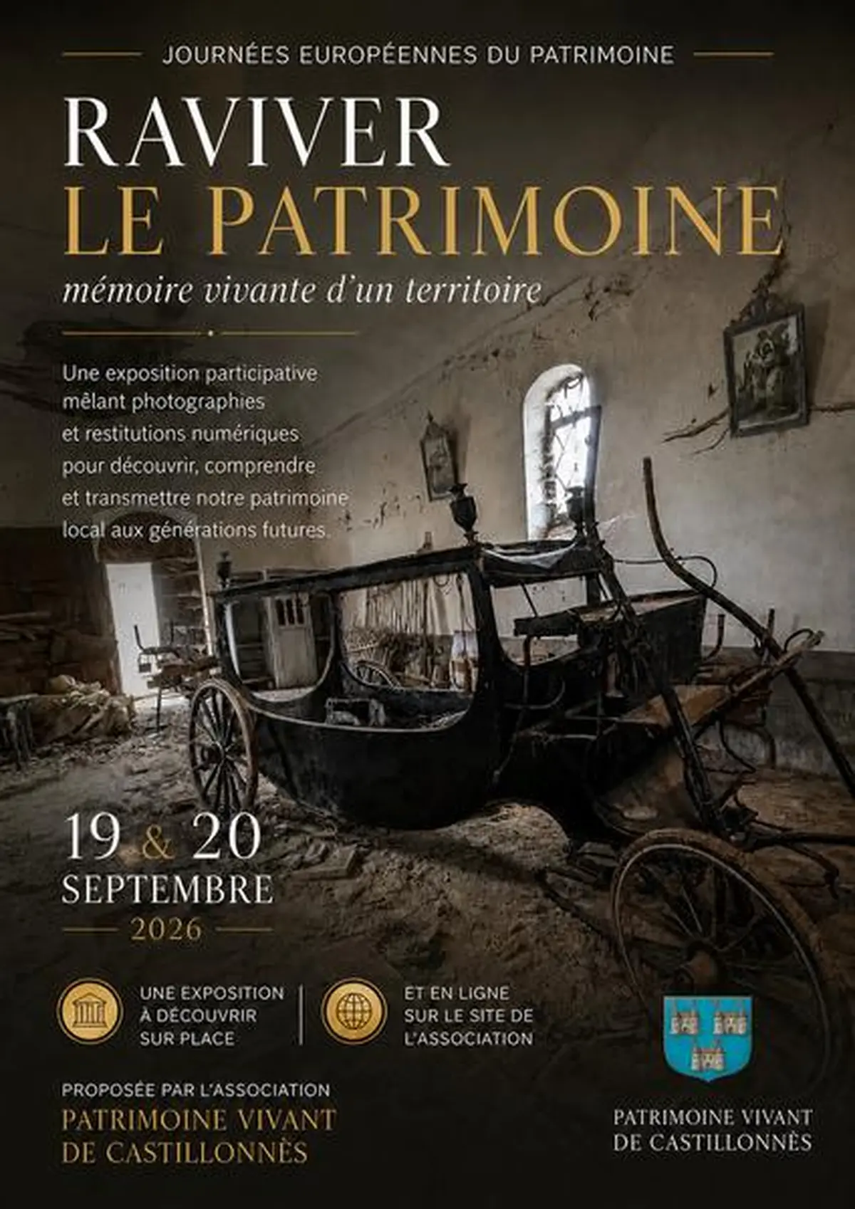Journées Européennes du Patrimoine 2026- Exposition Raviver le Patrimoine
