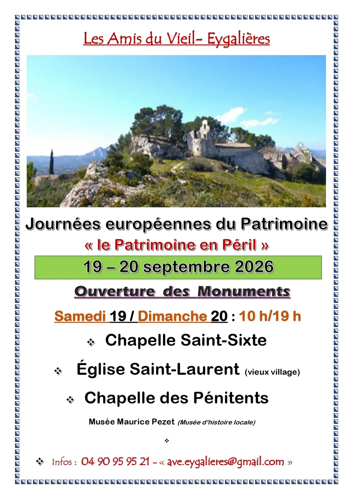 Journées Européennes du Patrimoine à Eygalières