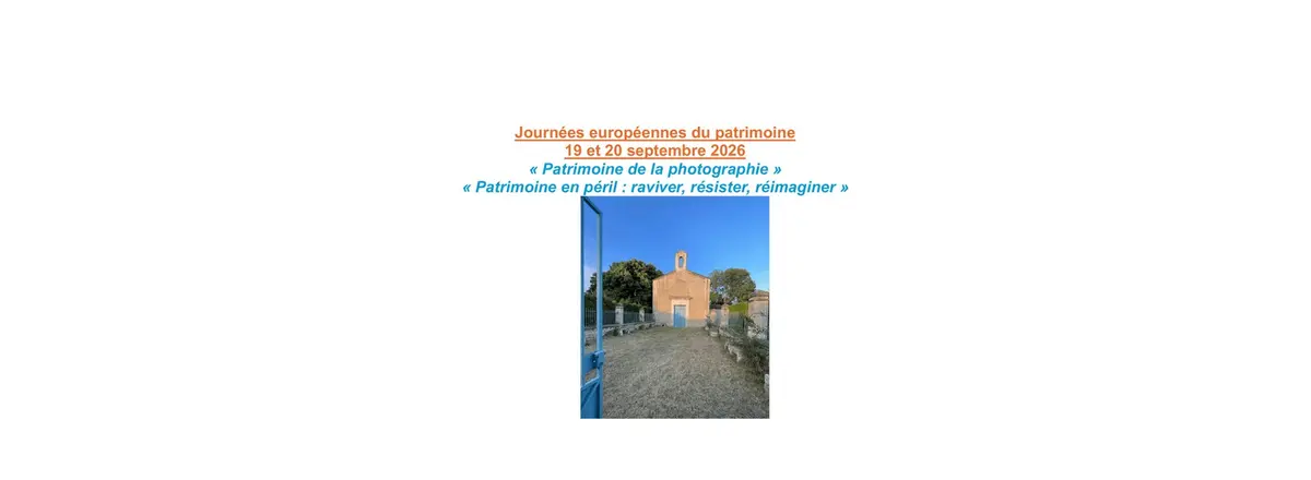 Journées Européennes du Patrimoine à Mouriès : Le Temple Protestant