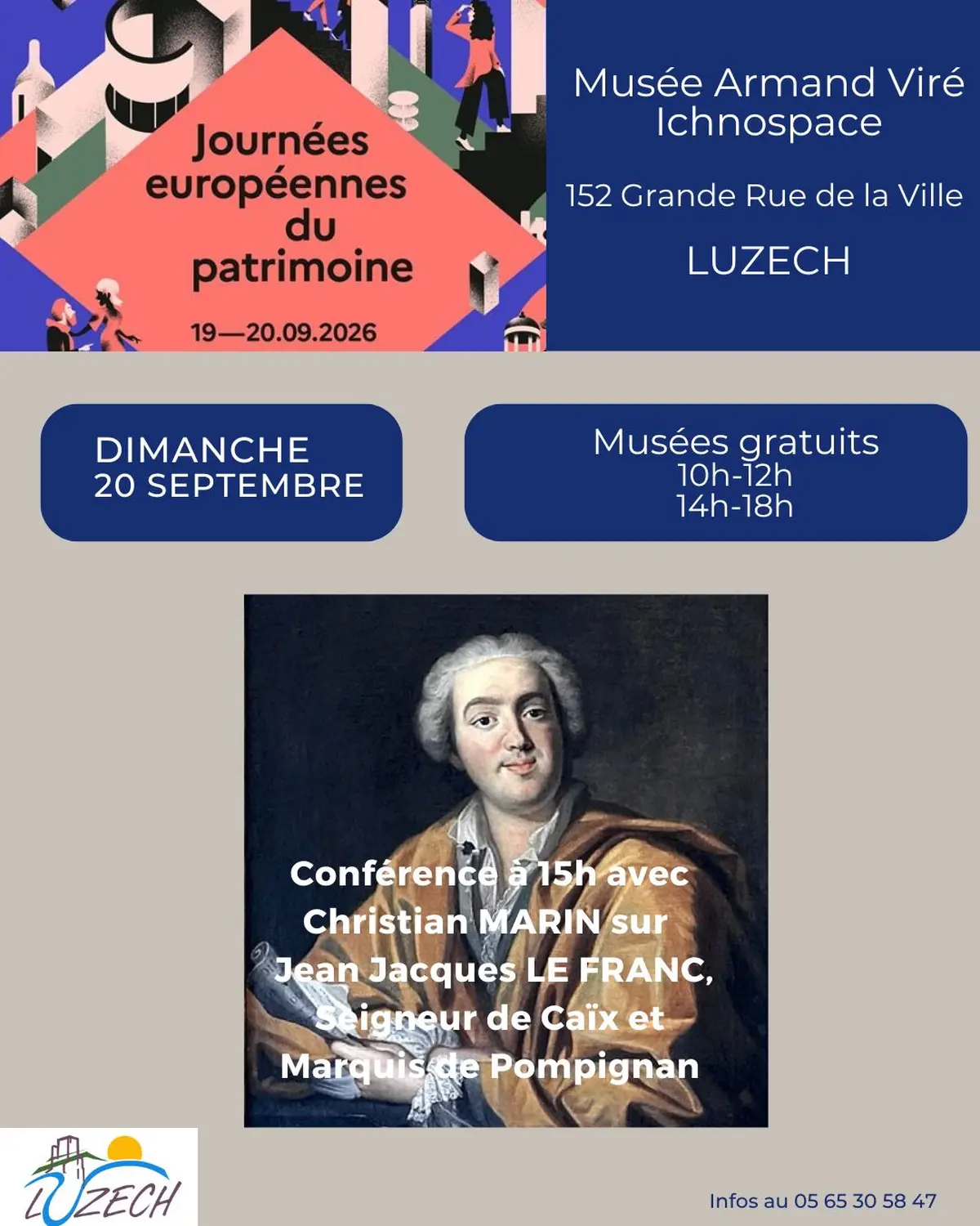 Journées Européennes du Patrimoine: Conférence de Christian Marin