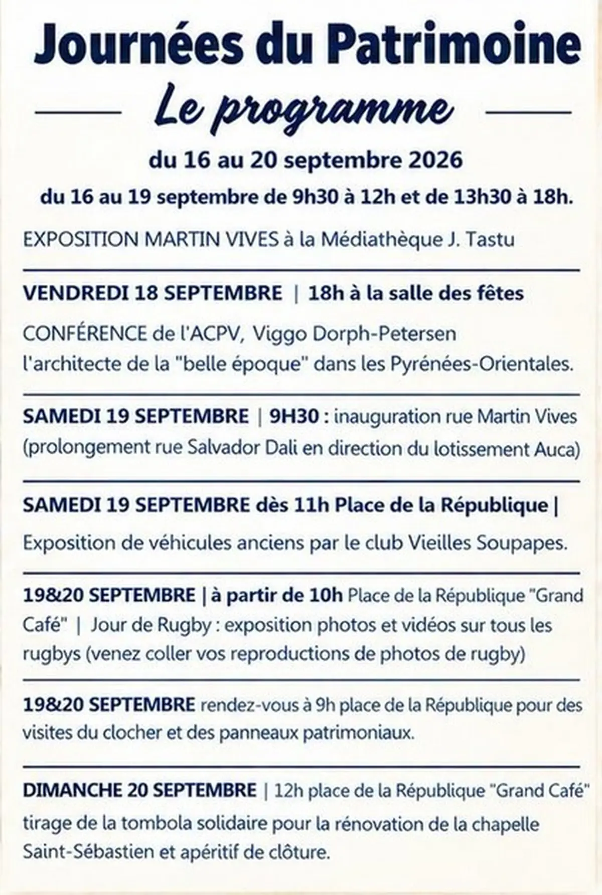 Journées Européennes Du Patrimoine - Conférence - Expositions -Visite