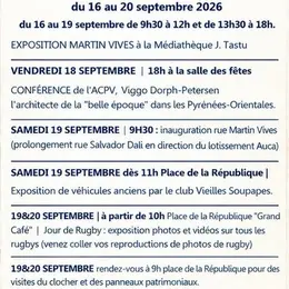 Journées Européennes Du Patrimoine - Conférence - Expositions -Visite