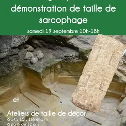 Journées Européennes du Patrimoine - Démonstration de taille de sarcophage mérovingien