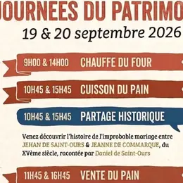 Journées Européennes du Patrimoine |  Démonstrations de cuisson du pain