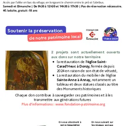 Journées Européennes du Patrimoine en Bourgogne Coeur de Loire