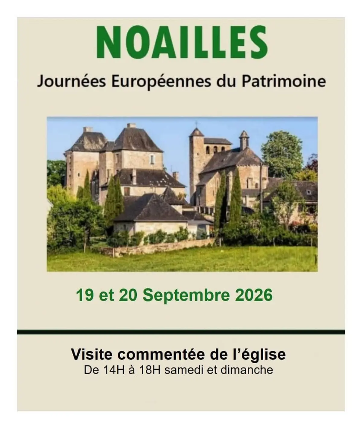Journées Européennes du Patrimoine : visite de l'église