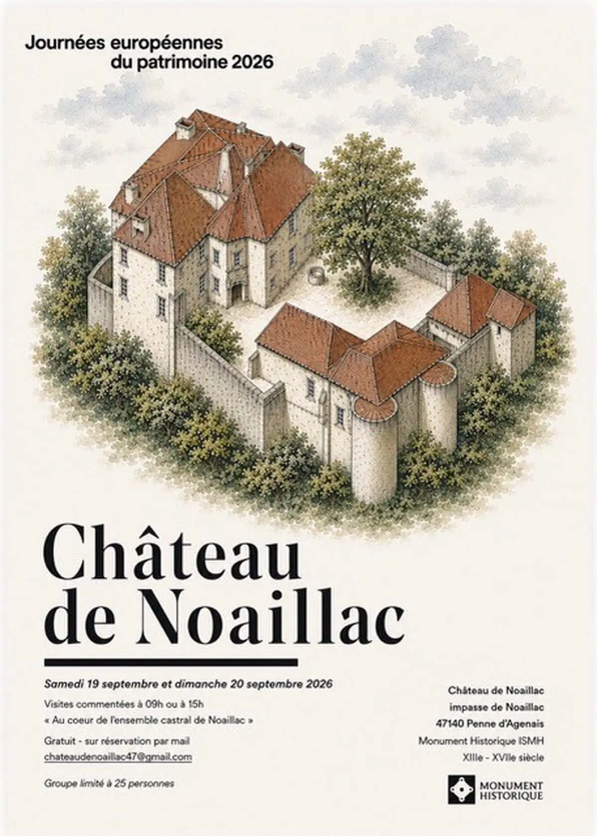 Journées Européennes du Patrimoine : Visites commentés du château de Noalliac