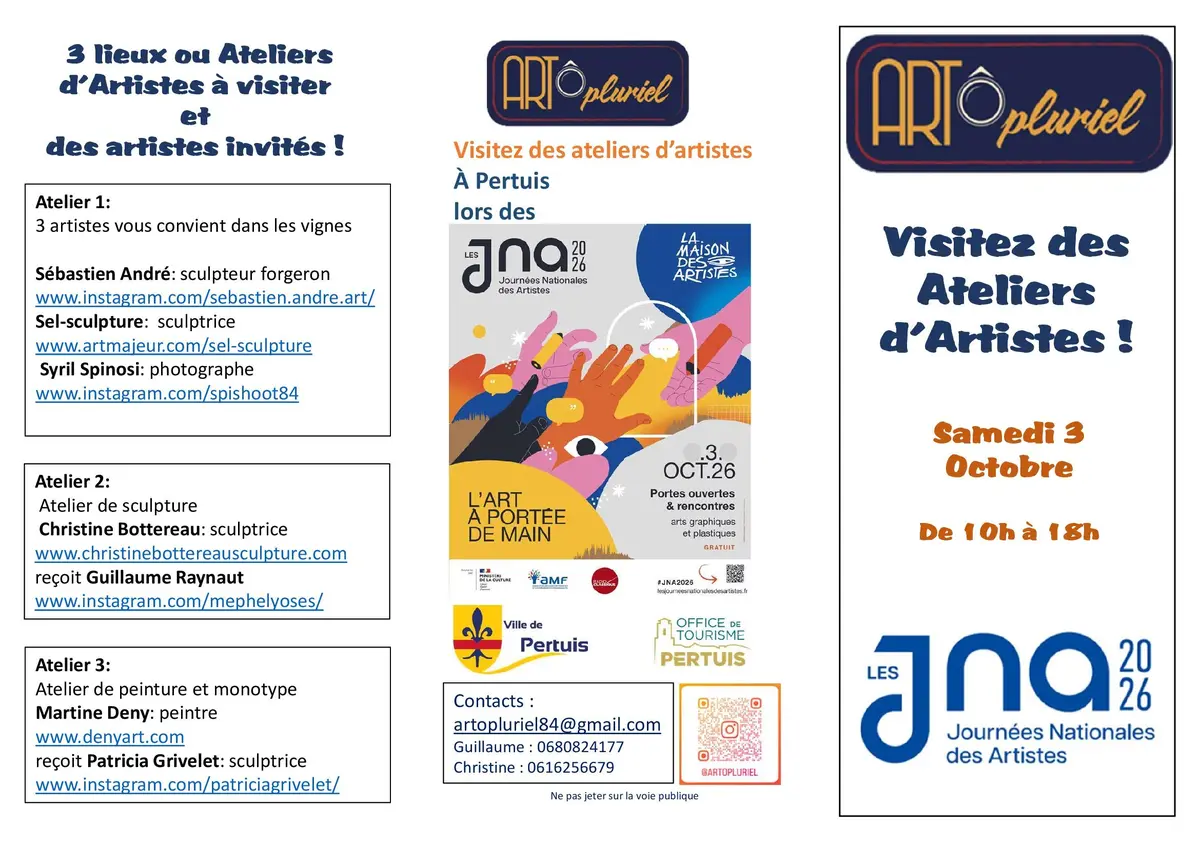 Journées Nationales des Artistes-ArtÔPluriel