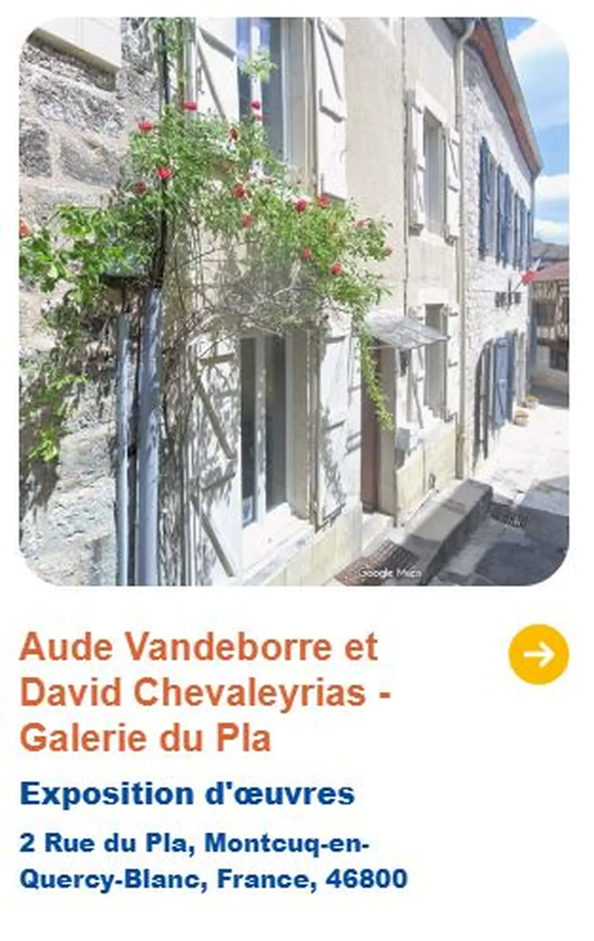 Journées Nationales des Artistes : Aude Vandeborre et  David Chevaleyrias