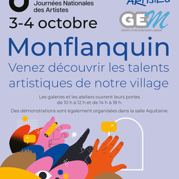 Journées Nationales des Artistes : Venez découvrir les talents artistiques de notre village !