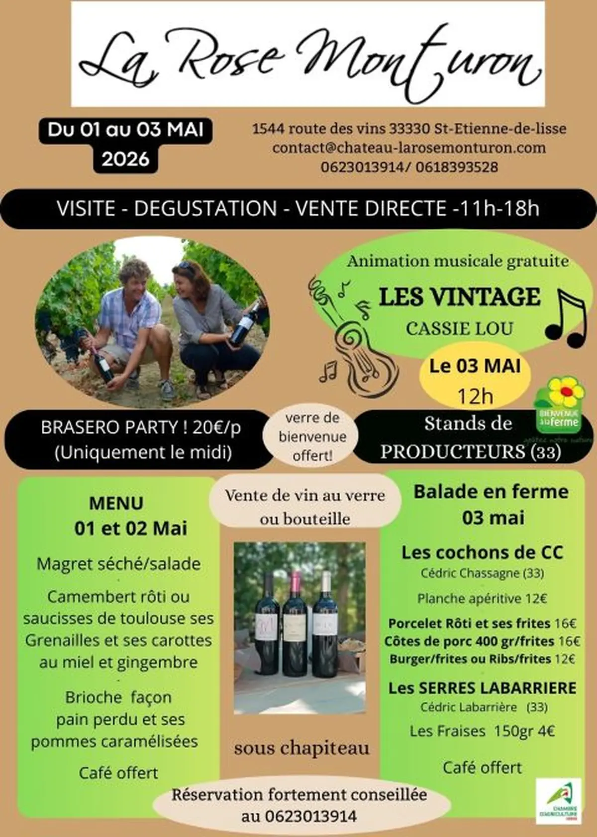 Journées portes ouvertes au Château La Rose Monturon