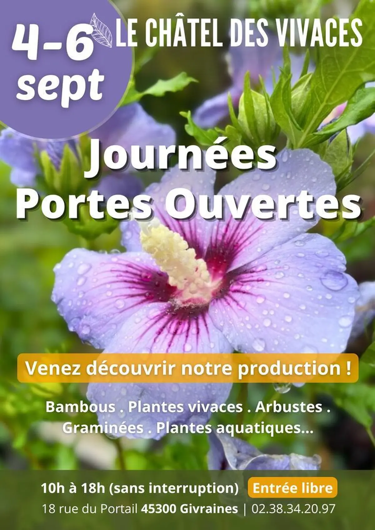 Journées Portes Ouvertes d'Automne au Châtel des Vivaces !