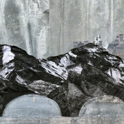 JR, Les Esquisses de la Caverne à la galerie Perrotin, Paris 3e.