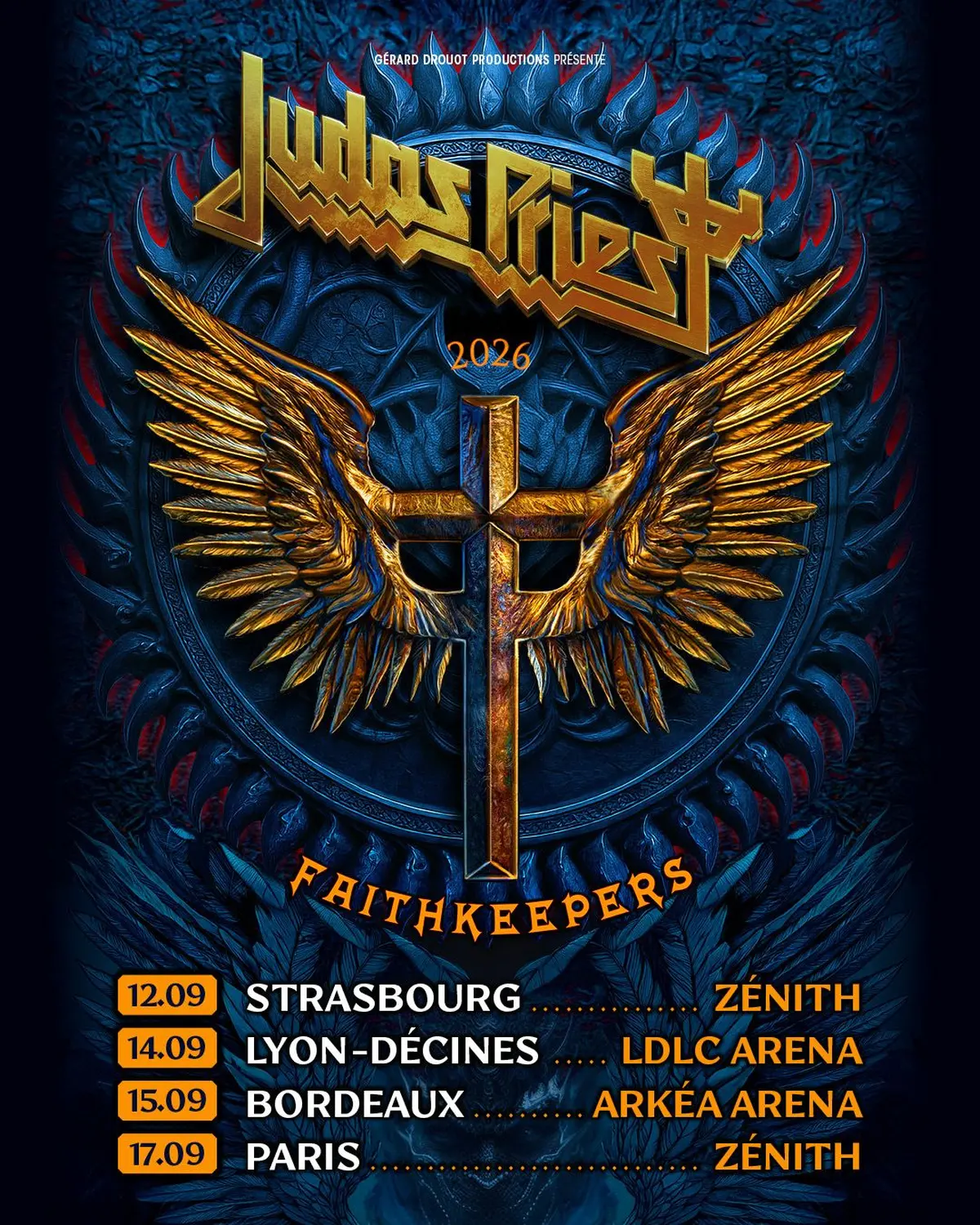 Judas Priest en France : quatre dates explosives annoncées pour septembre 2026