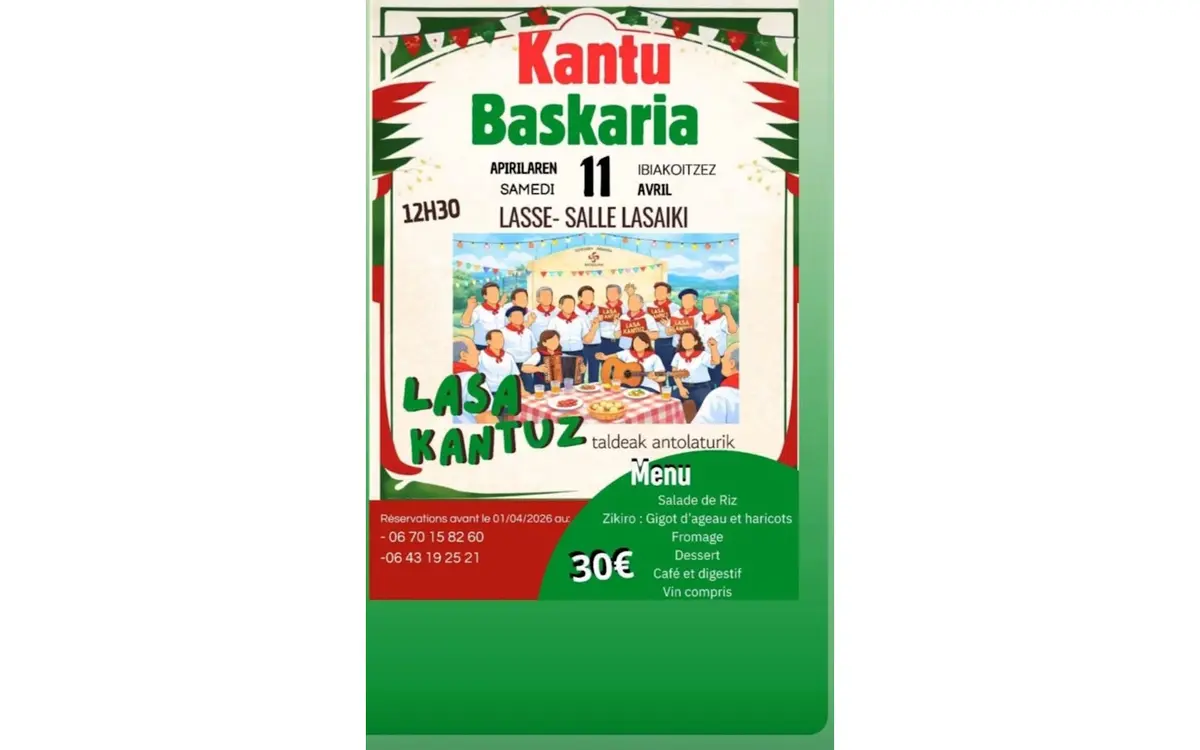 Kantu baskaria : repas chanté