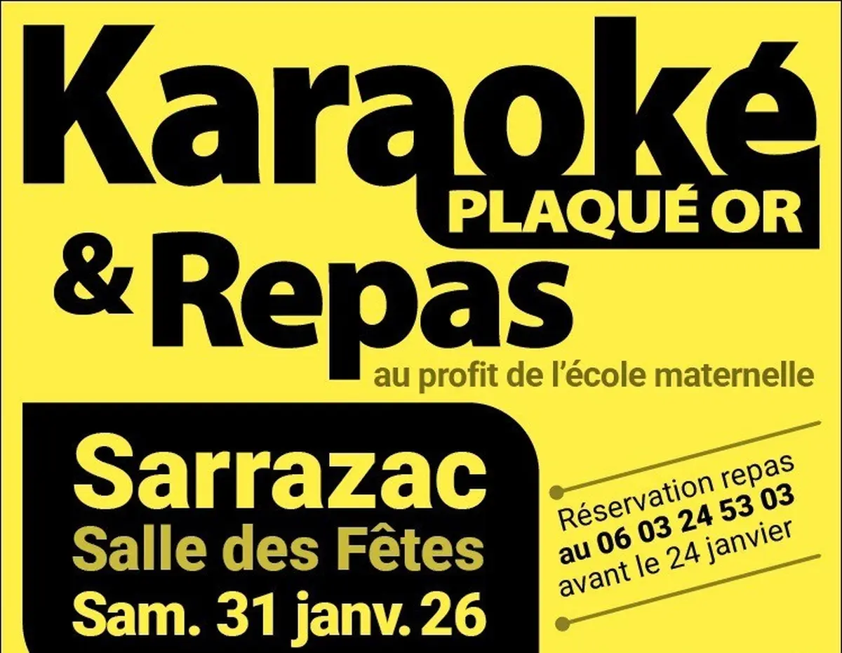 Karaoké Plaqué Or & repas