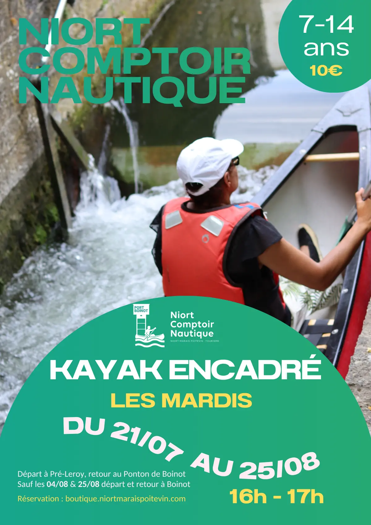 Kayak encadré à Niort Comptoir Nautique