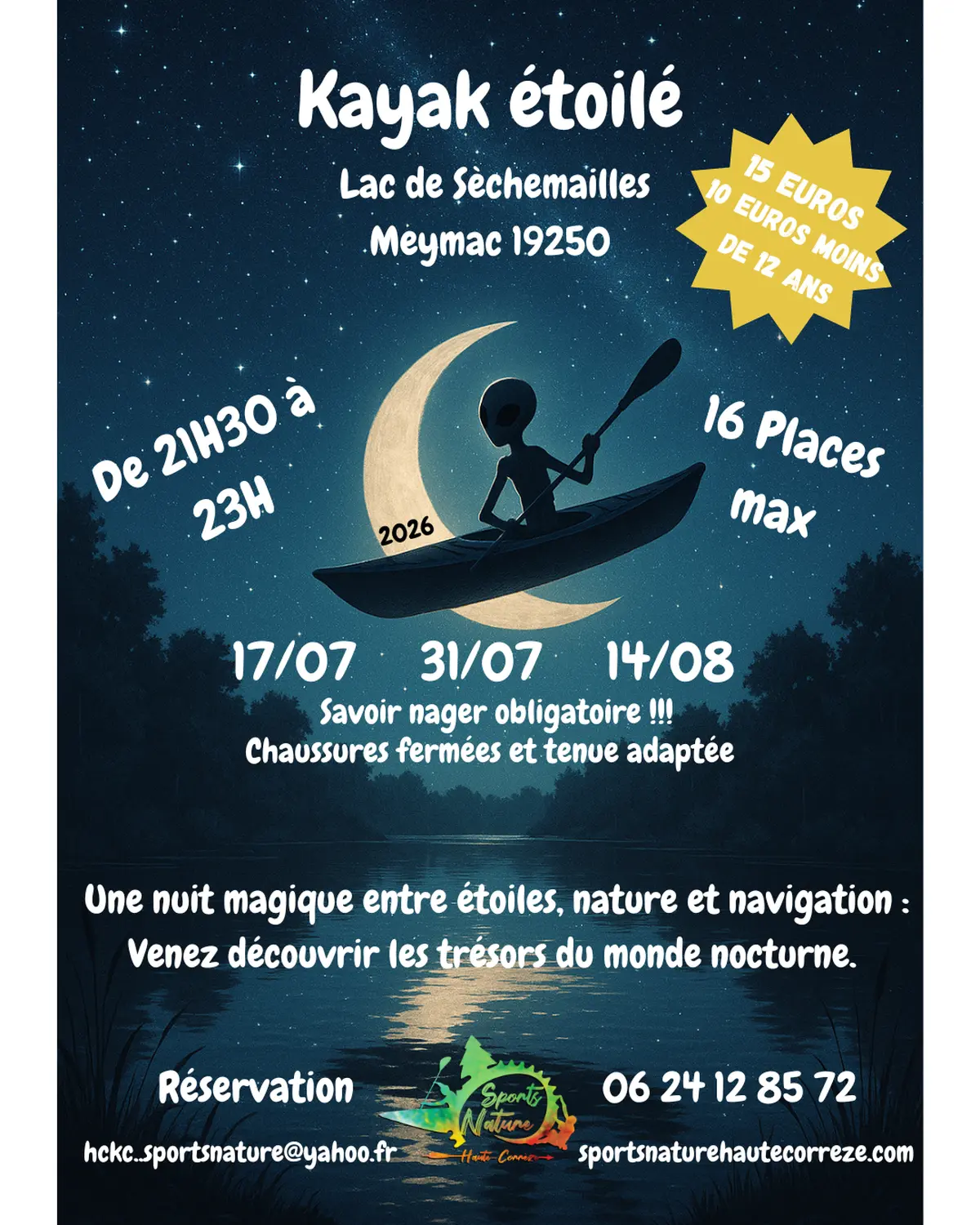 Kayak étoilé