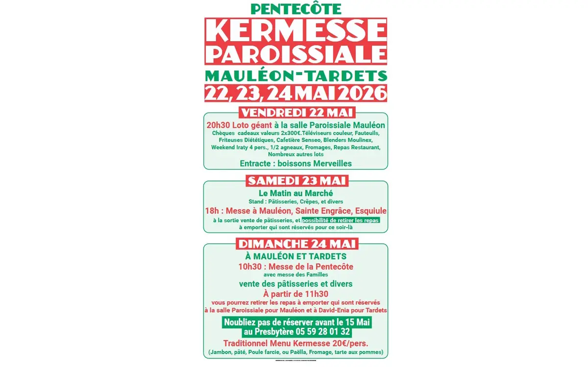 Kermesse paroissiale : troisième journée
