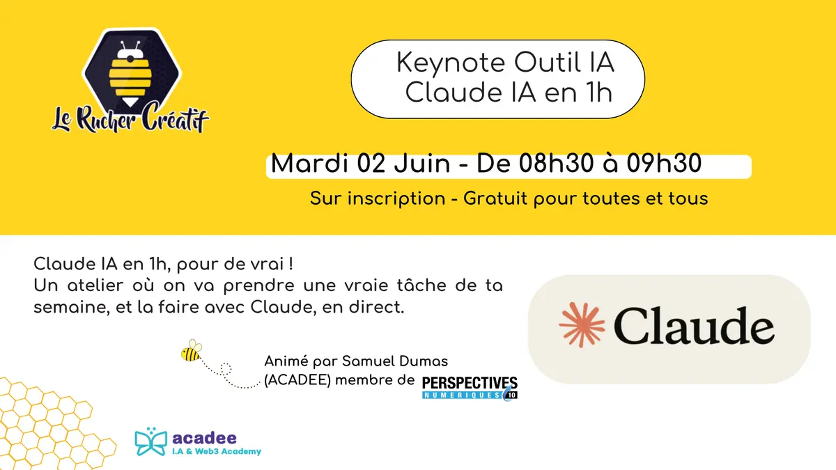 Keynote Outil IA : Claude IA en 1h