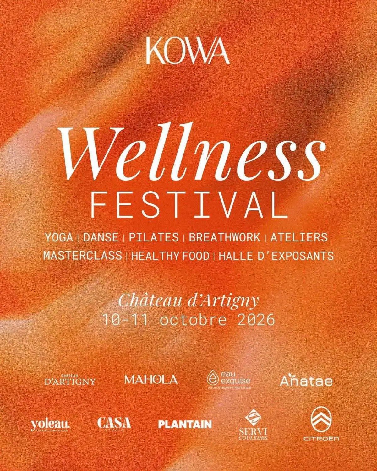 KOWA Wellness Festival : un festival de bien-être au Château d'Artigny à Montbazon
