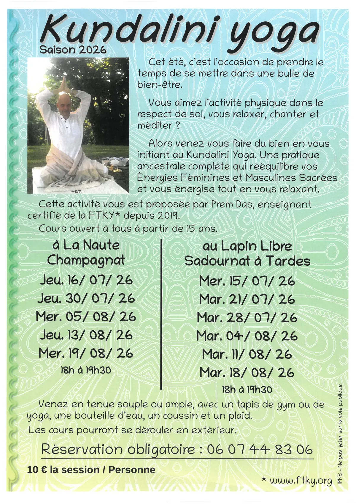 KUNDALINI YOGA à La Naute