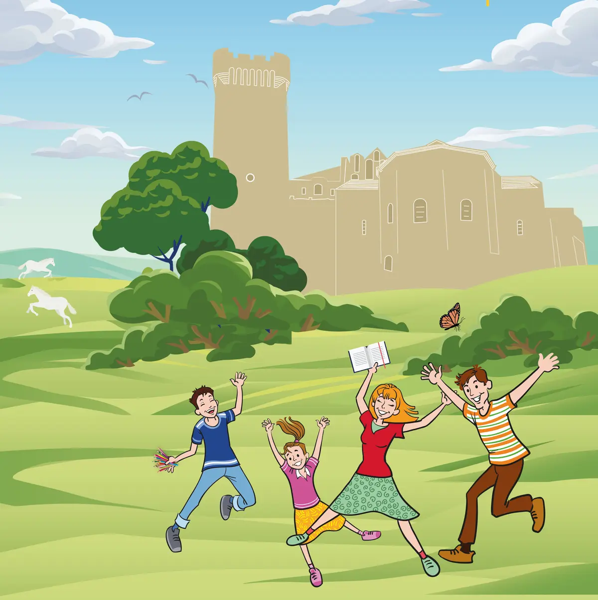 L'abbaye de Montmajour en famille