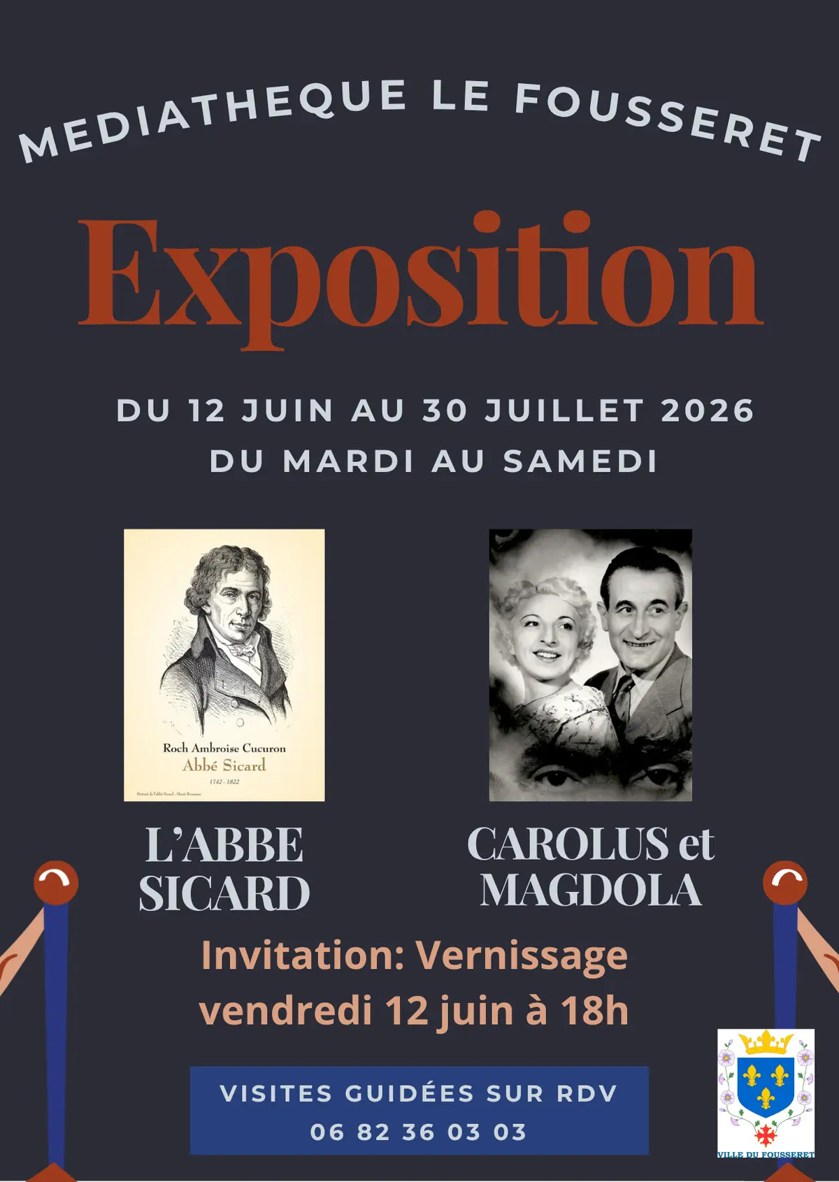 L’abbé Sicard Et Carolus Et Magdola S’exposent à La Médiathèque