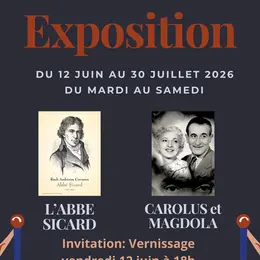 L’abbé Sicard Et Carolus Et Magdola S’exposent à La Médiathèque