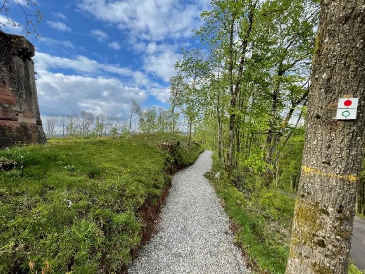 L'accès piéton pour arriver au Château de Lichtenberg