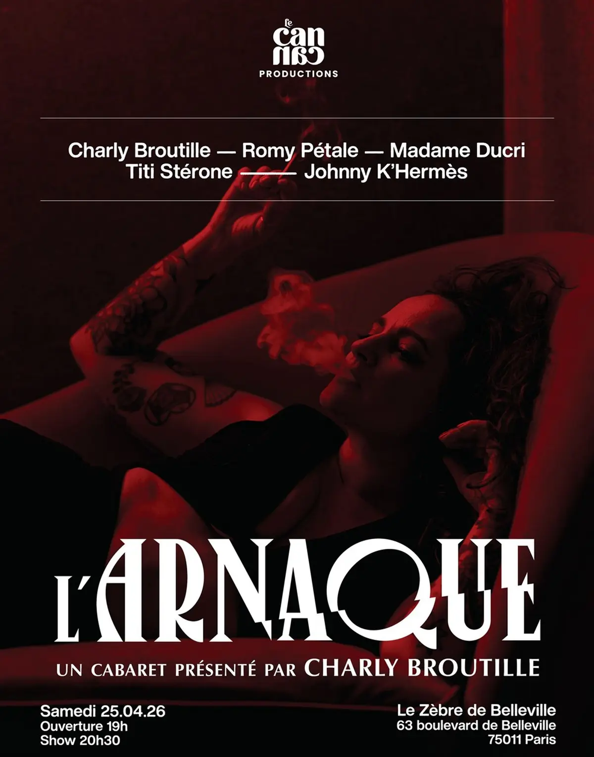 L'Arnaque, un cabaret présenté par Charly Broutille