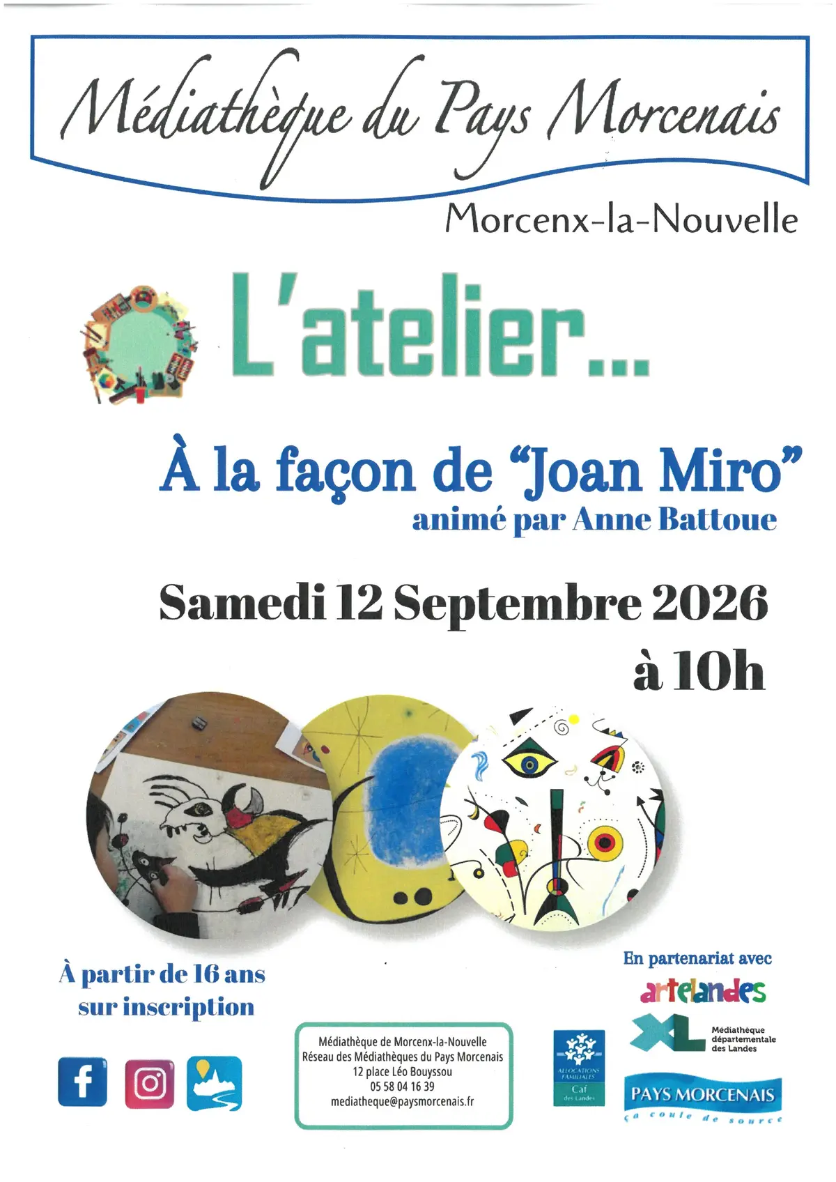 L'atelier à la façon de Joan Miro
