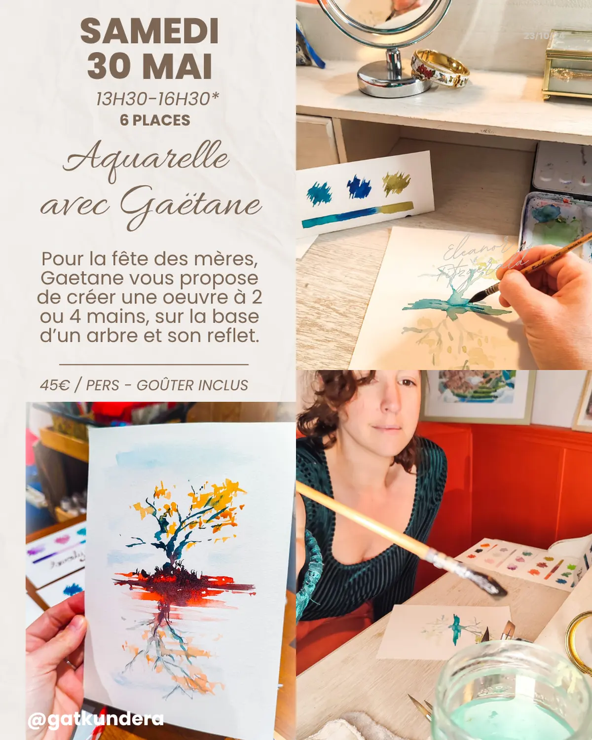 L'atelier aquarelle de Gat Kundera