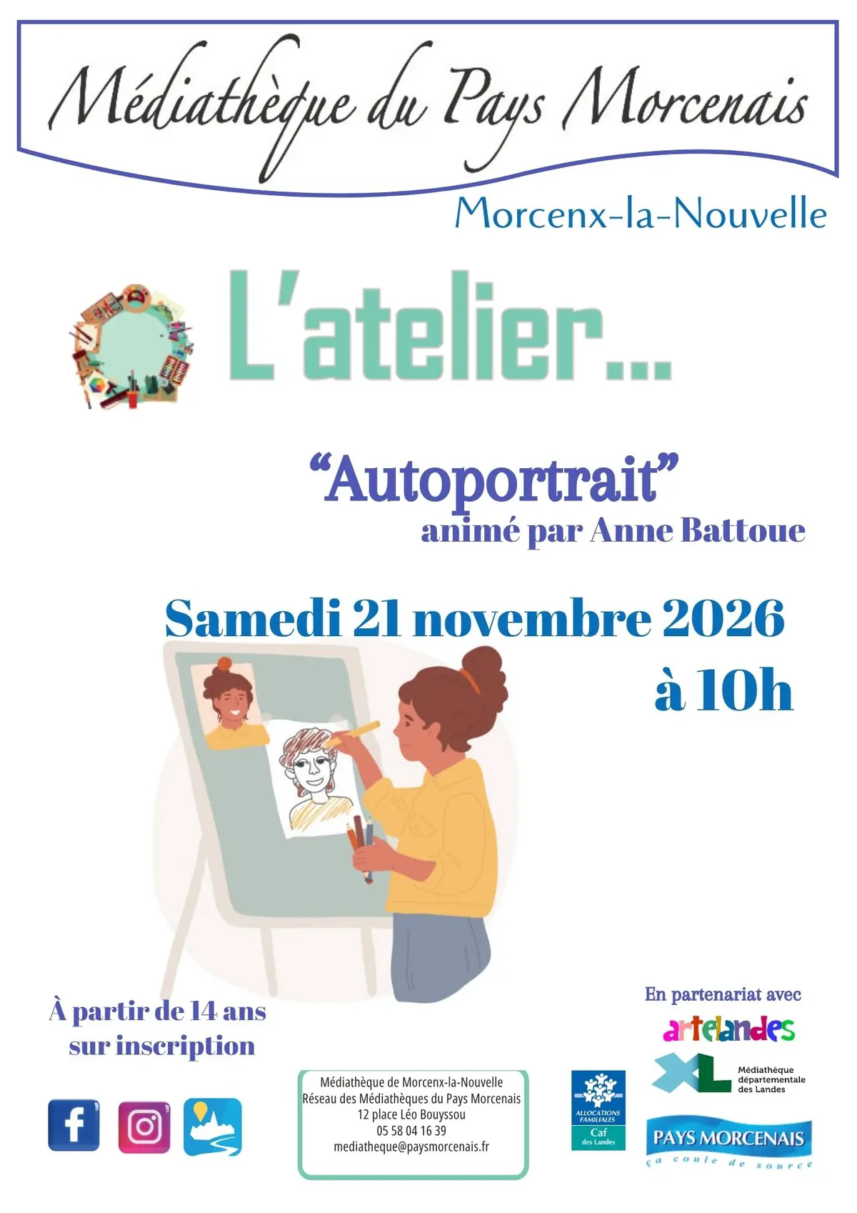 L'atelier...Autoportrait animé par Anne Battoue