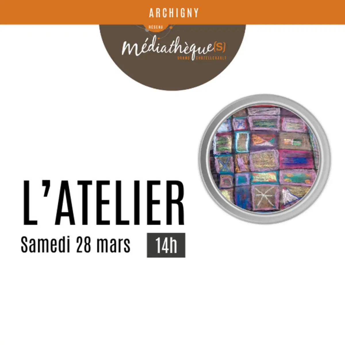 L'atelier : craie à la cire et encre