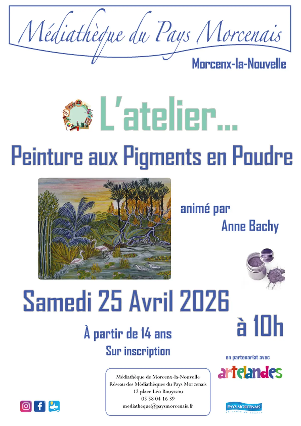 L'atelier Peinture aux pigments en poudre