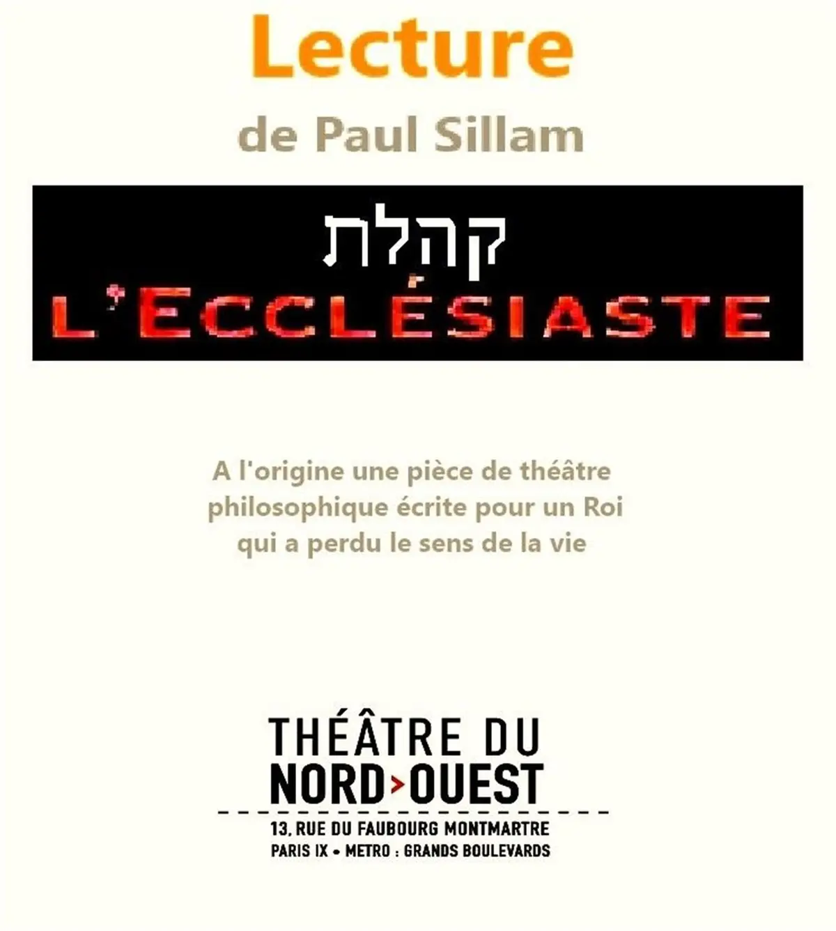 L' Ecclésiaste / Qohèleth, la quête du sens de la vie