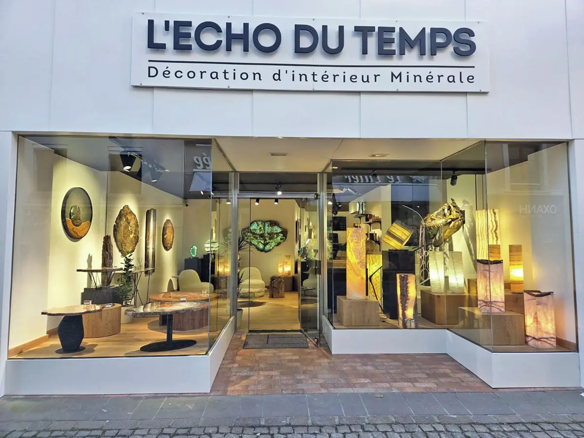L'Écho du Temps, boutique de déco minérale par Goldstein Créations