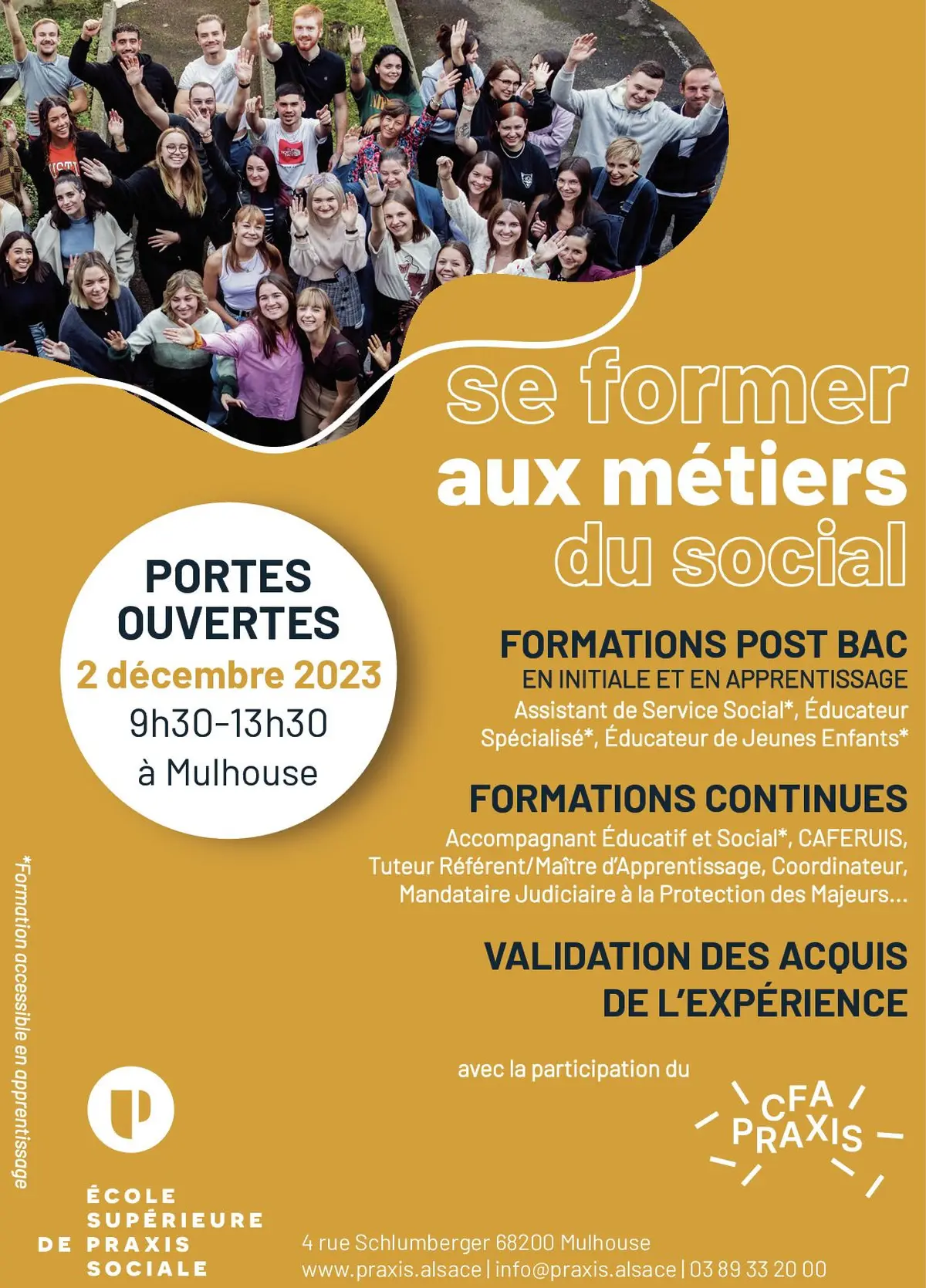 Les portes ouvertes du 2 décembre pour venir à la rencontre des professionnels et des étudiants