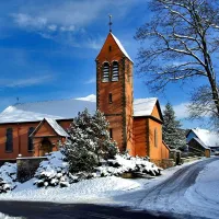 L'église de Tieffenbach, ici sous la neige DR