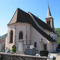 L'église Saint Jean Baptiste de Soultzbach les Bains date du 15e siècle. &copy; Rh-67 via Wikimedia Commons